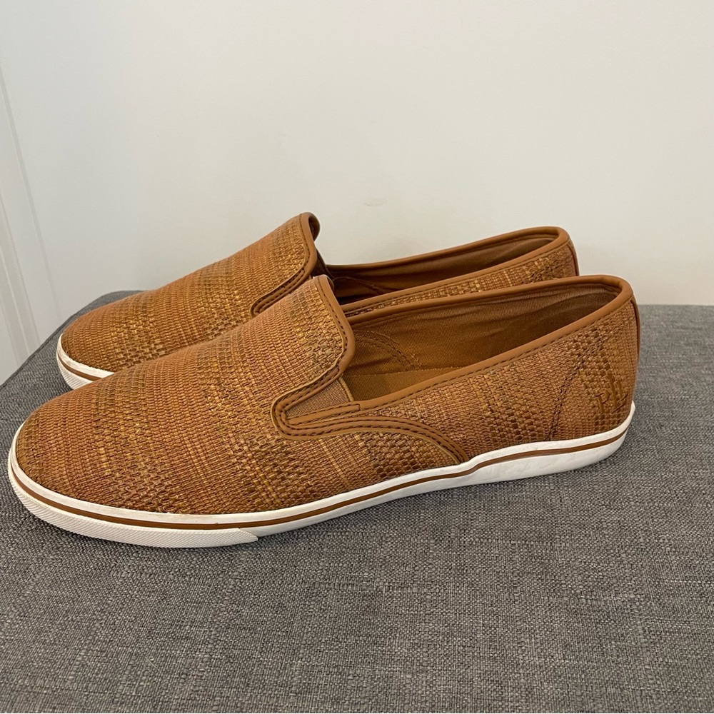 RALPH LAUREN Janis Woven Slip On Loafer Flat Sneakers - Tan Size 10 - Picture 8 of 13